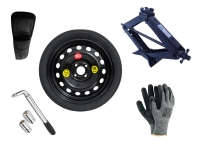 Sada - Dojazdové koleso OPEL CORSA F R16 4x108x65,1 + GOLA KĽÚČ + HEVER + OBAL NA HEVER